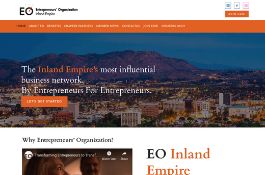 The entrepreneur's website is built in Squarespace
